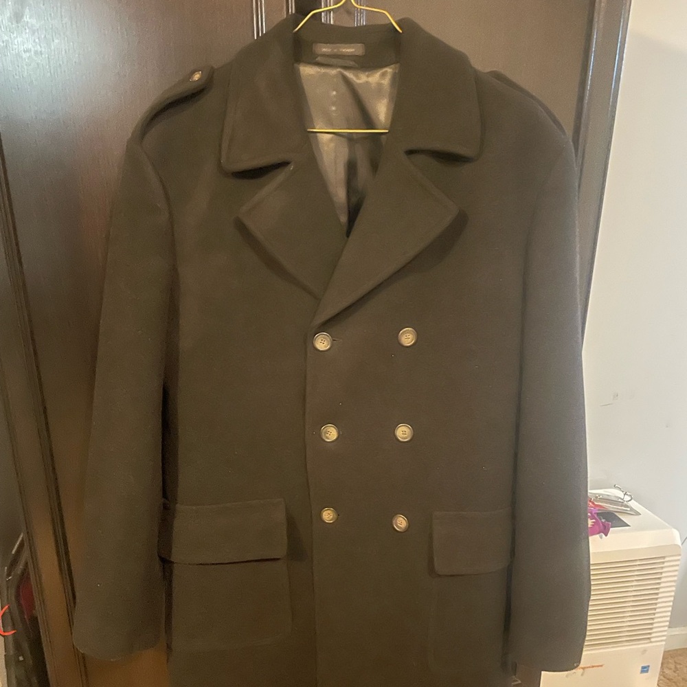 44L black Chaps Peacoat - tags removed when dry cleaned - never worn before!